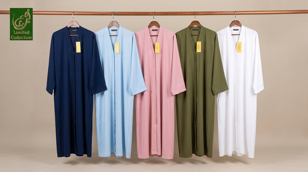 Front-Open Classic Plain Abaya | Premium Korean Nida Abaya