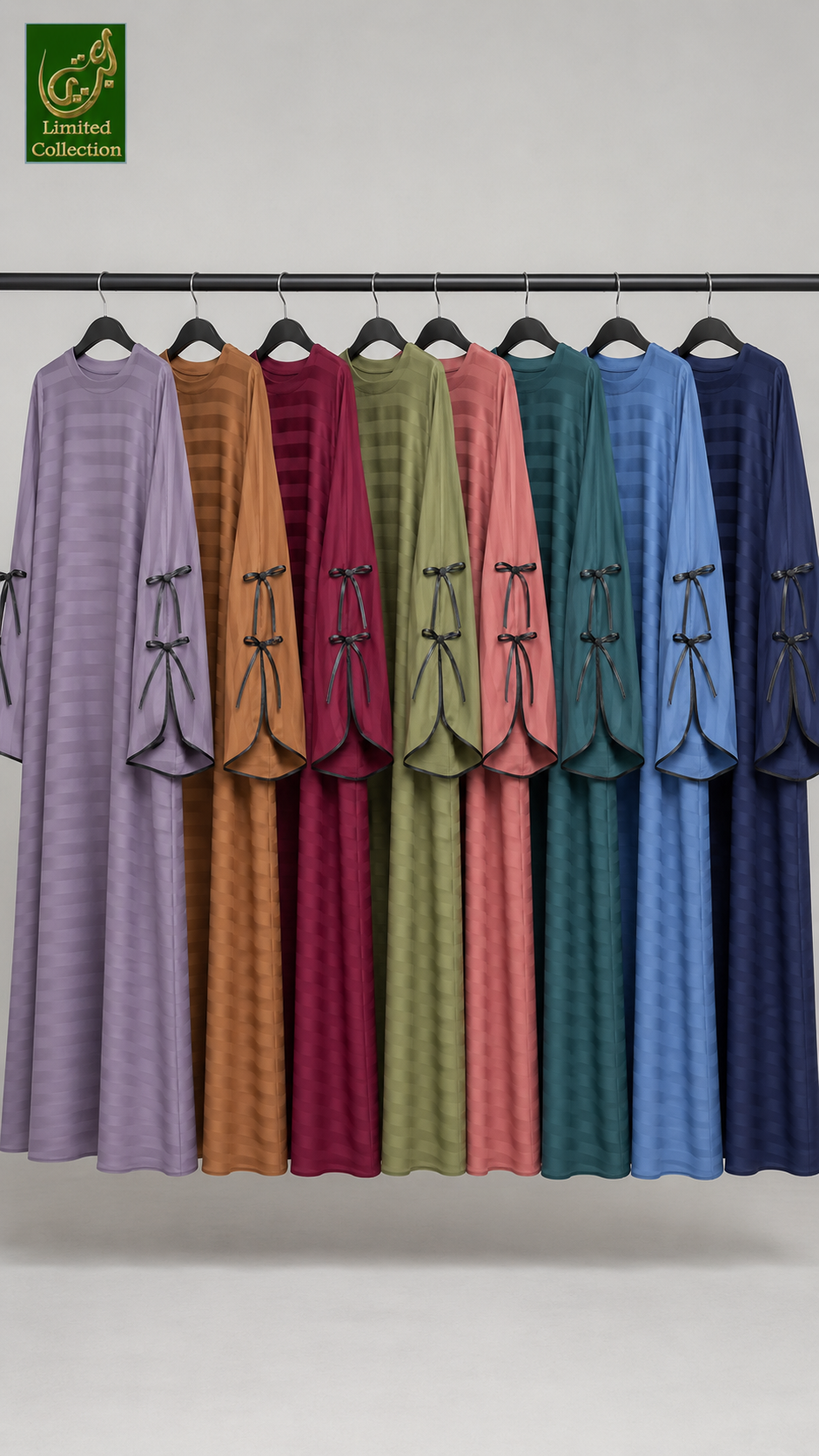 Front-Closed Maxi Abaya With Split Bow Sleeves | Premium Zoom Abaya