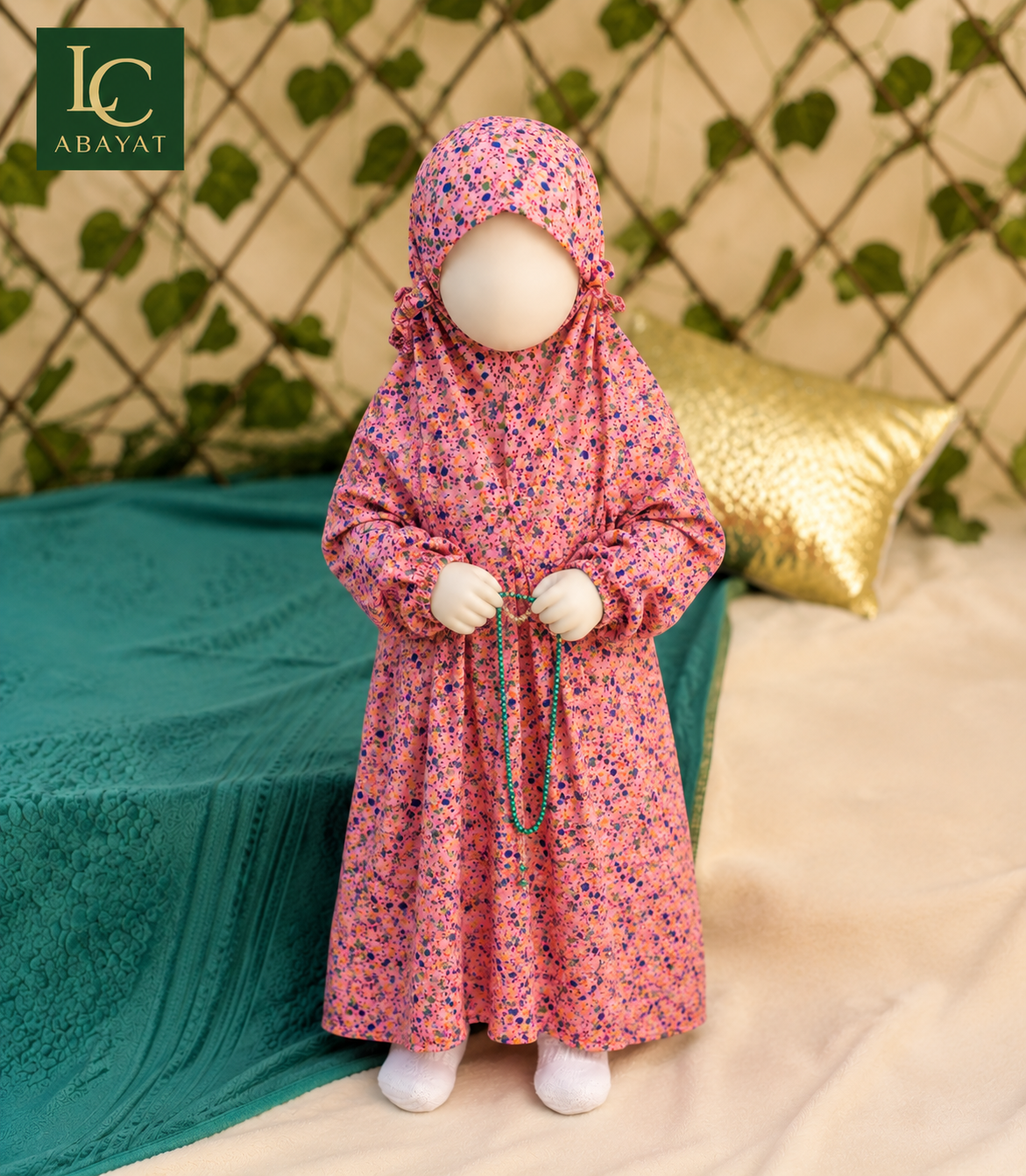 Kids One-Piece Printed Prayer Dress | Swiss Lawn | Namaz Chadar