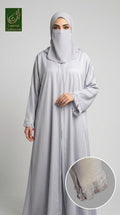 Front-Open Fringe-Cuff Abaya | Premium Romantic Nida Plain Abaya