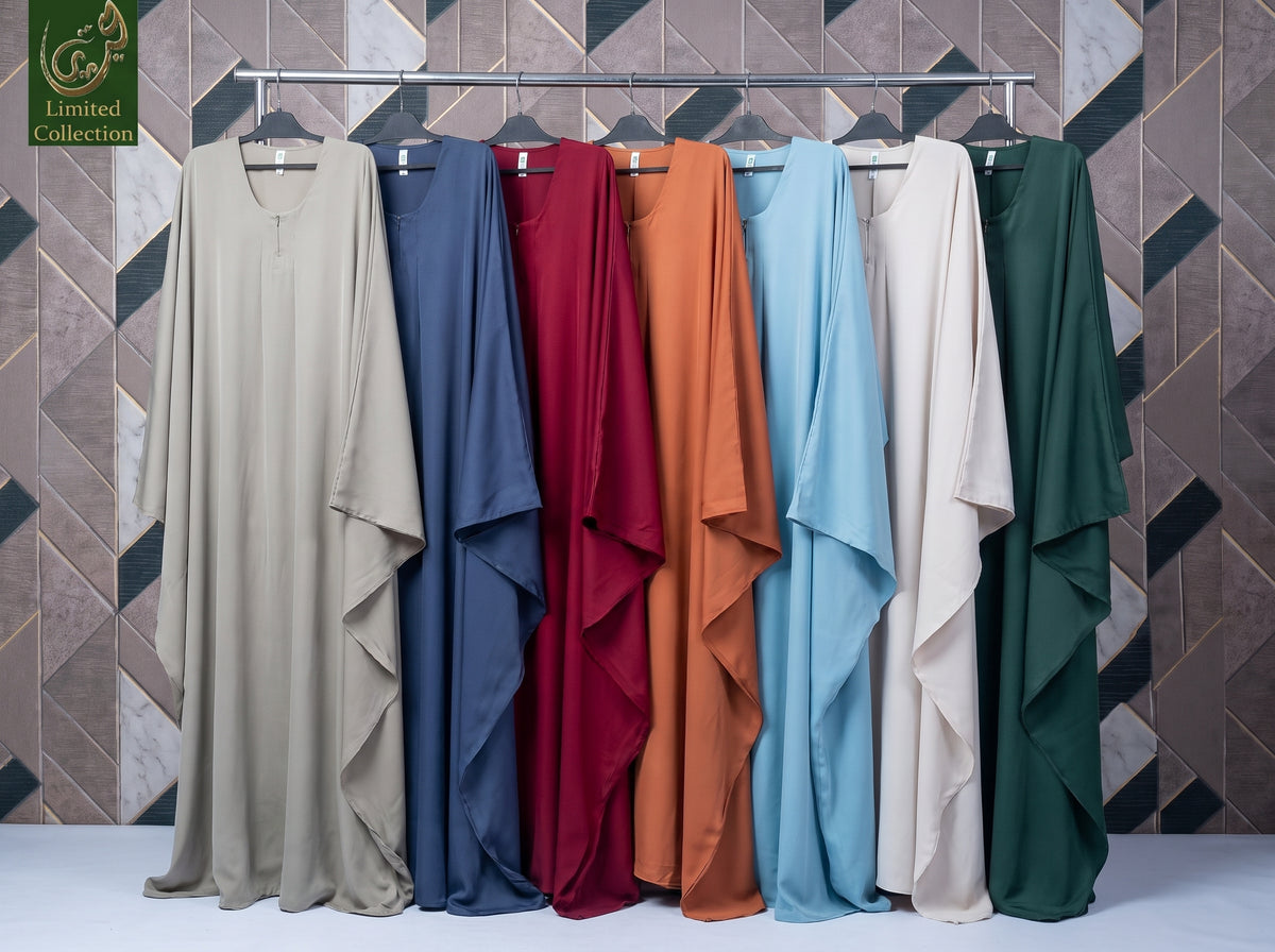 Front-Closed Butterfly Maxi Abaya | Premium Nida Essential Abaya