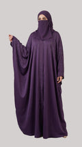 Front-Open Floral Wave Stonework Butterfly Abaya | Premium Nida Stone-Embellished Abaya