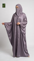 Front-Open Butterfly Abaya with Chain-Link Stonework | Premium Nida Colored Stone-Embellished Butterfly Abaya