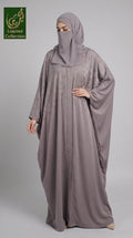 Front-Open Stonework Butterfly Abaya | Premium Nida Sparkling Stone-Studded Abaya