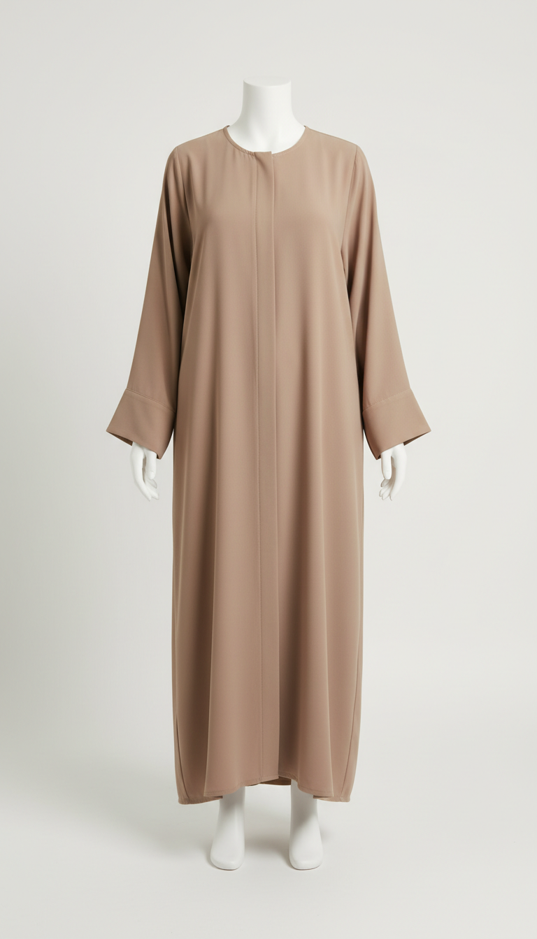Stone Taupe Minimalist Abaya