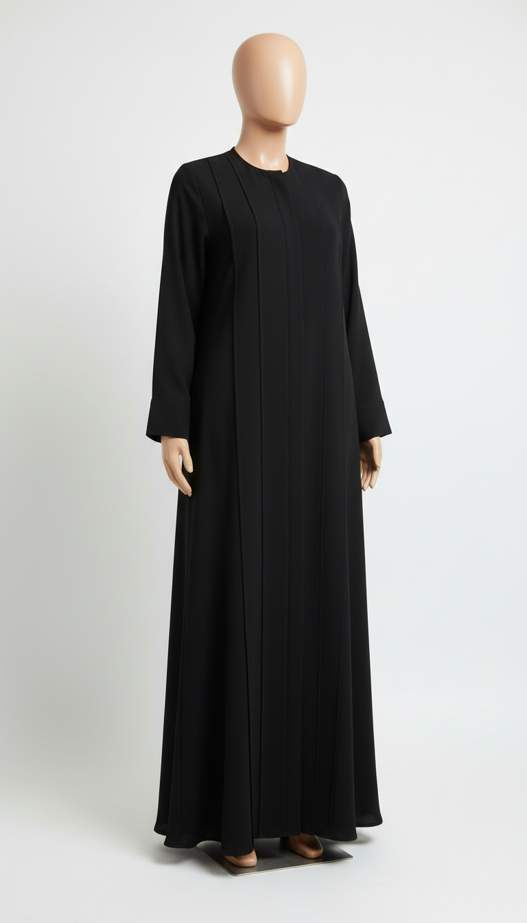 Onyx Black Panel Abaya